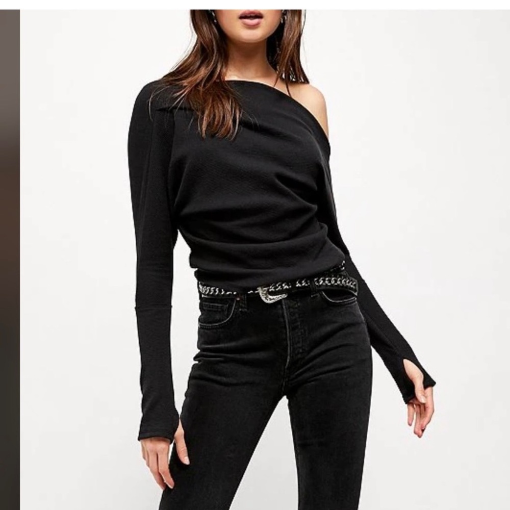 Size large we the free off shoulder thermal .  Never worn  no tags